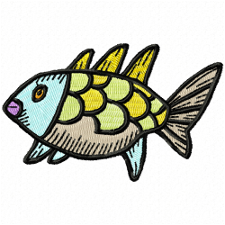 Fishes Embroidery Design 9 Fishes Embroidery Design 9